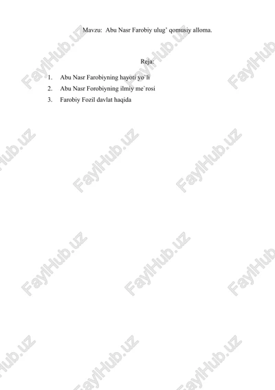 abu nasr farobiy ulug’ qomusiy alloma — DOC
