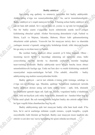 badiiy adabiyot — DOCX