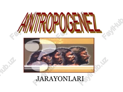 antropogenez jarayonlari — PPT