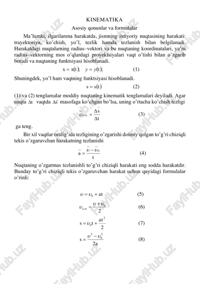 kinematika — PDF