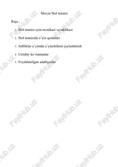 stol tennisi — DOCX