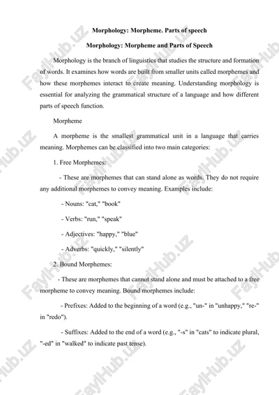 morphology: morpheme — DOCX