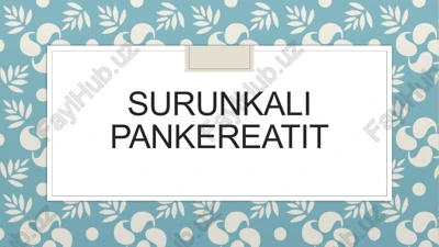 surunkali pankereatit — PPTX