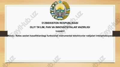 nafas olish kasalliklarida funksional instrumental tekshiruvlar — PPTX