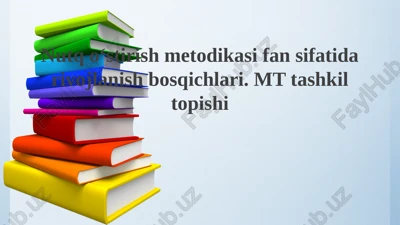 nutqoʻstirish metodikasi fan sifati darivojlanish bosqichlari — PPTX