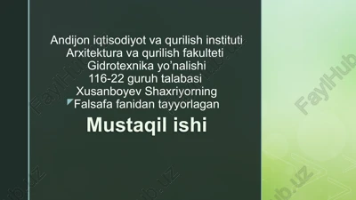 falsafafanidantayyorlagan — PPTX