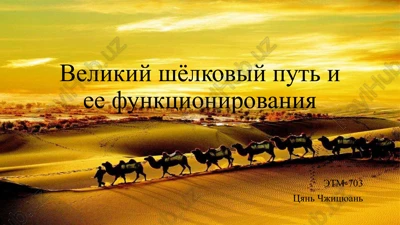 velikiy shelkoviy put i ee funktsionirovaniya — PPTX