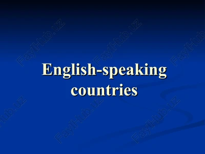 english-speaking countries — PPT