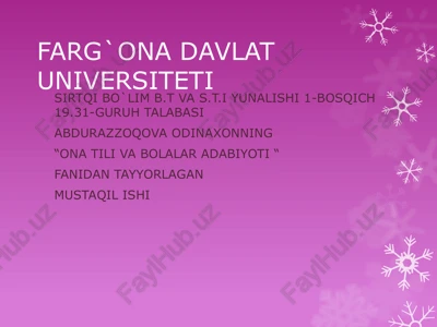 so`z turkumlari va ularning tasnifi — PPTX
