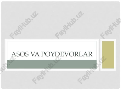 poydevorlar — PPTX