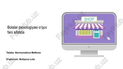bolalar psixologiyasi — PPTX