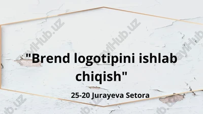brend logotipini ishlab chiqish — PPTX