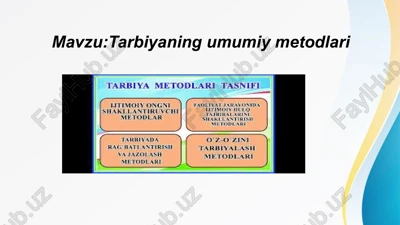 tarbiyaning umumiy metodlari — PPTX