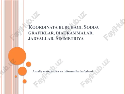 jadval va diagrammalar bilan ishlash texnologiyasi — PPTX
