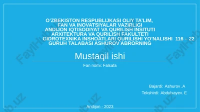 ashurov abrorning mustaqilishi — PPTX