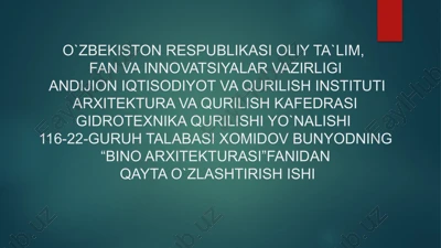 bino arxitekturasi — PPTX