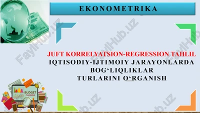 juft korrelyatsion-regressiontahlil — PPTX