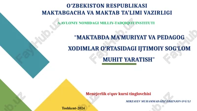 menejerlik o‘quv kursi — PPTX