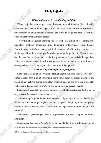tibbiy hujjatlar — DOCX