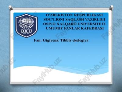 ovqatdanzaharlanishlarvaularningprofilaktikasi — PPTX