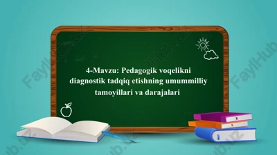 pedagogik voqelikni diagnostik tadqiq etish — PPTX