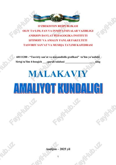 tasviriy san’at va muxandislik grafikasi — DOC
