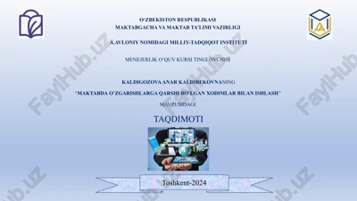 maktabda o‘zgarishlarga qarshilik o‘rgatish — PPTX
