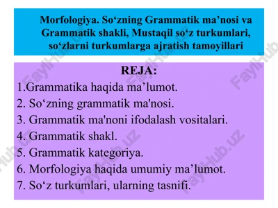 morfologiya — PPT
