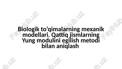 biologik to'qimalar — PPTX