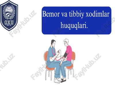bemor va tibbiy xodimlar huquqlari — PPTX