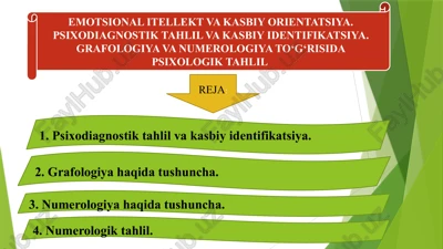 psixodiagnostik tahlil va kasbiy identifikatsiya — PPTX