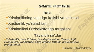 xristianlik — PPT