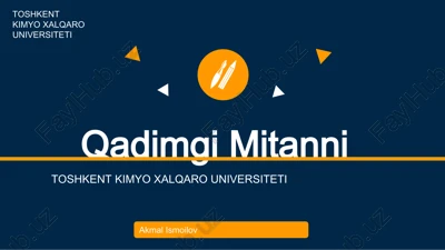qadimgi mitanni podsholigi — PPTX