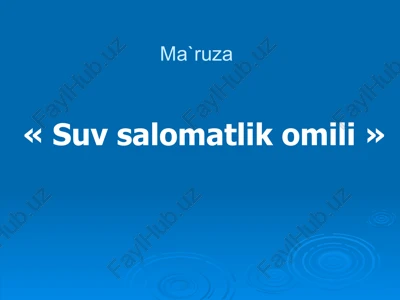 gidrosfera strukturasi — PPT