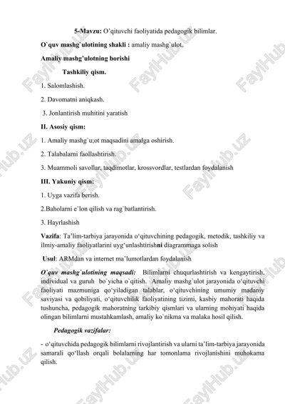o’qituvchi faoliyatida pedagogik bilimlar — DOCX