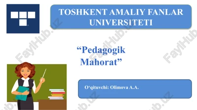 pedagogik mahorat — PPTX