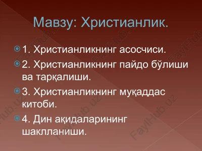 xristianlik — PPT