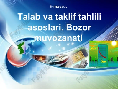talab va taklif tahlili asoslari — PPT
