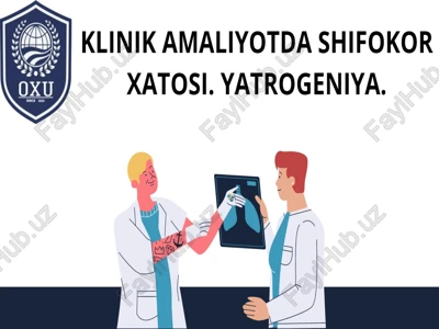 klinik amaliyotda shifokor xatosi — PPTX
