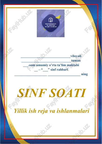sinf soatlarini o'tkazish — DOC