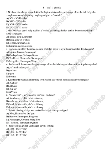 zardo'zlik — DOCX