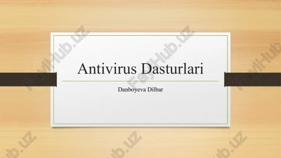 kompyuterviruslari — PPTX