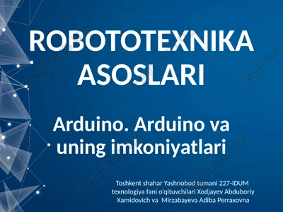 robototexnika asoslari — PPTX