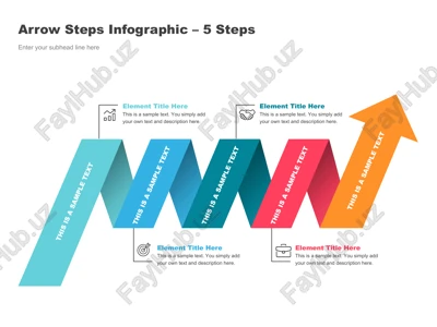 arrow steps infographic — PPTX
