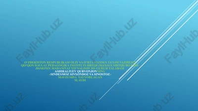 sindesmoz sinxondoz va sinostoz — PPTX