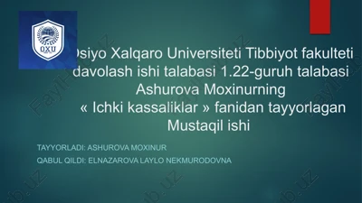ichkikassaliklar — PPTX