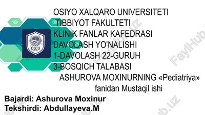 bolalardan tanqislik xolatlar — PPTX