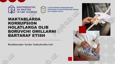 korrupsiya holatlarga olib boruvchi omillarni bartaraf etish — PPTX