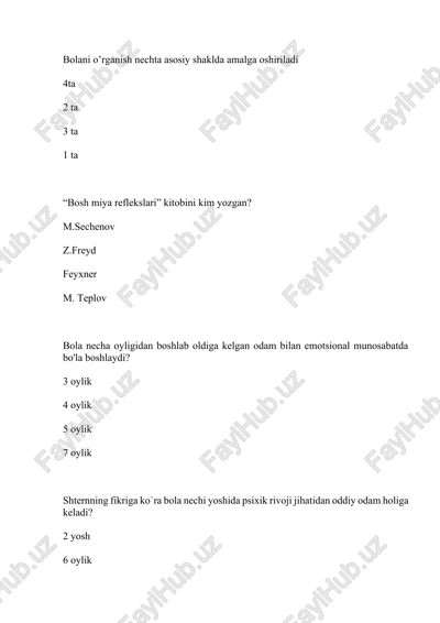 bosh miya reflekslari kitobi — DOCX