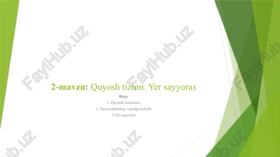 quyosh, yersayyoras — PPTX